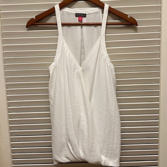 154. Vince Camuto Surplice Wrap Blouse in New Ivory - Picture 6 of 14